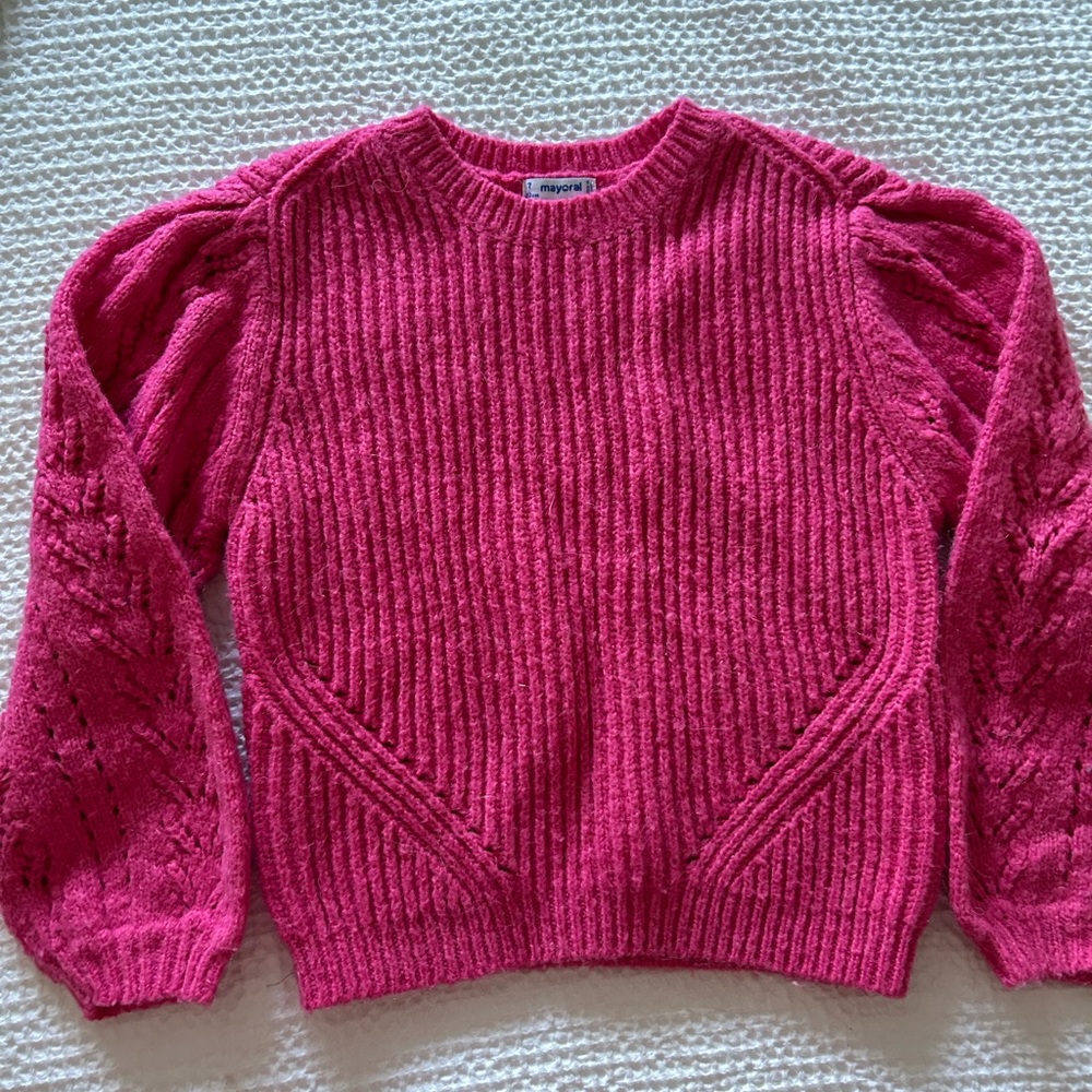 Mayoral Fuchsia Knit Sweater- Girls Size 7